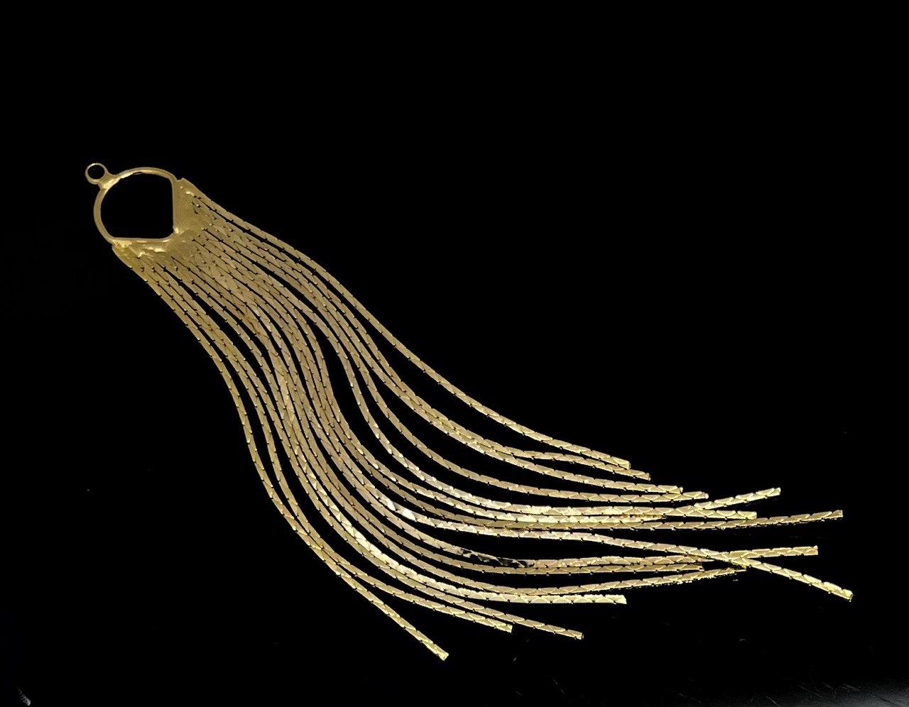 Подвеска основа для серег или кулона цвет золото ДШ 140*12мм Золотой