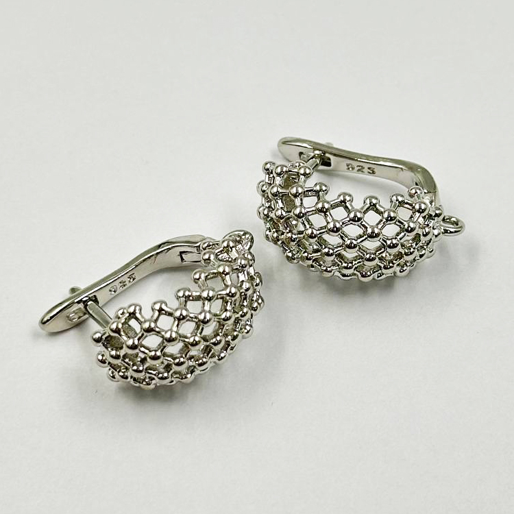 Швензы цвет серебро размер 9*17мм
