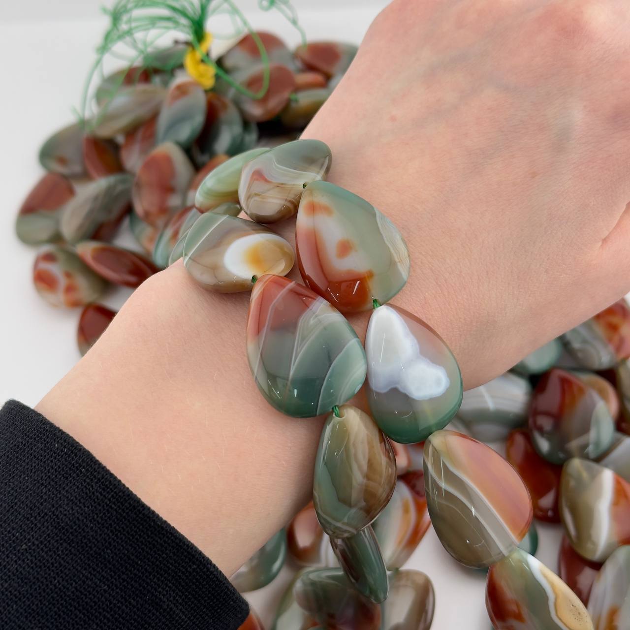 Агат Ботсвана размер 20*29мм натуральный камень